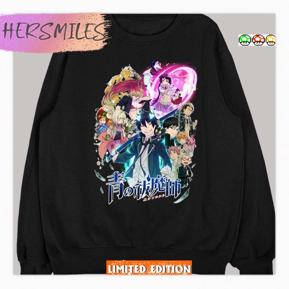 All Characters Design Blue Exorcist T-shirt