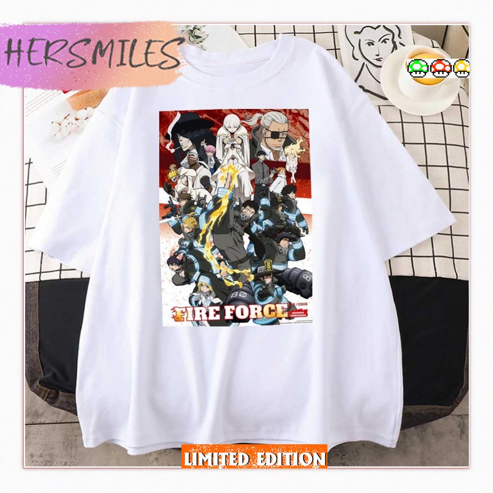 All Characters Fire Force Graphic T-shirt