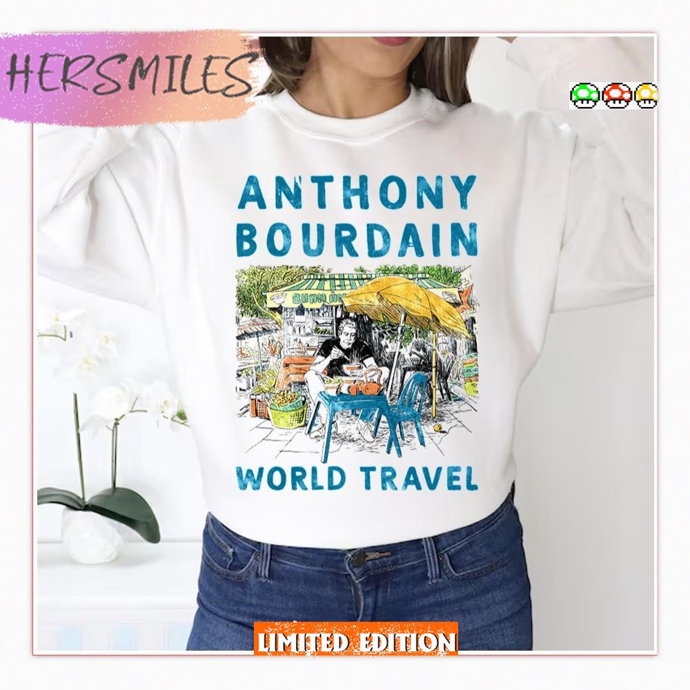 Anthony Michael Bourdain World Travel Food T-shirt