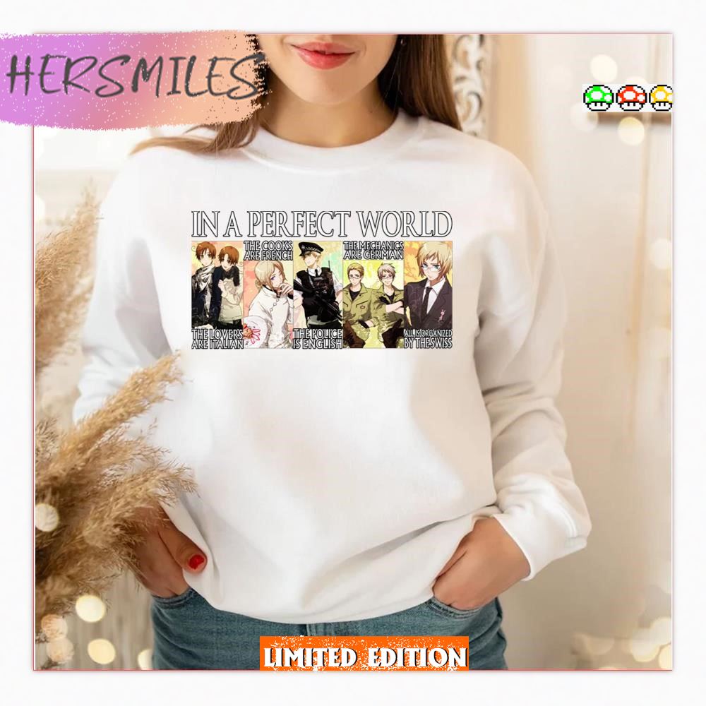 Aph Perfect World Hetalia Axis Powers T-shirt