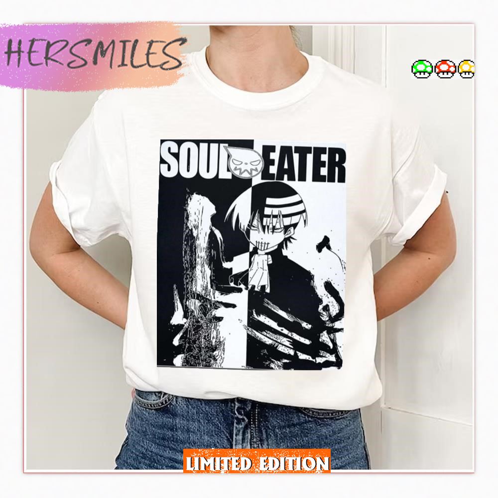 Black And White Soul Eater T-shirt Black And White Soul Eater T-shirt