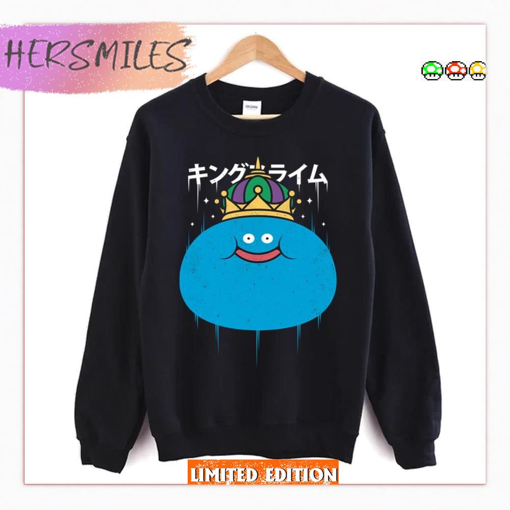 Blue Design Dragon Quest The King Slime Monster T-shirt
