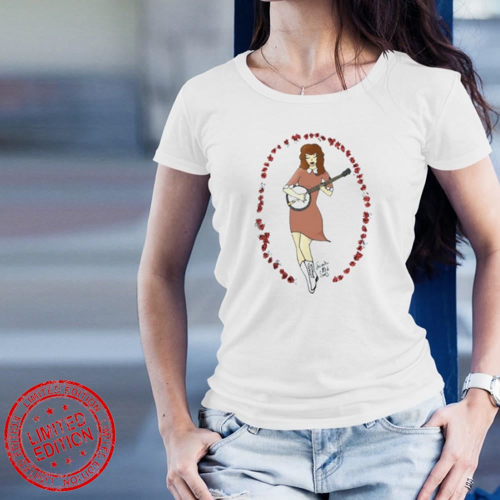 Bluegrass Gal Banjo Pinup Girl Patsy Cline T-Shirt
