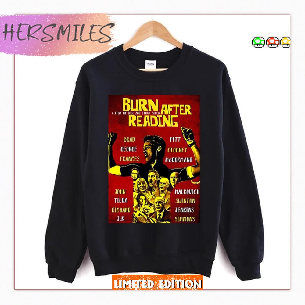 Burn After Reading Brad Pit T-Shirt Burn After Reading Brad Pit T-Shirt
