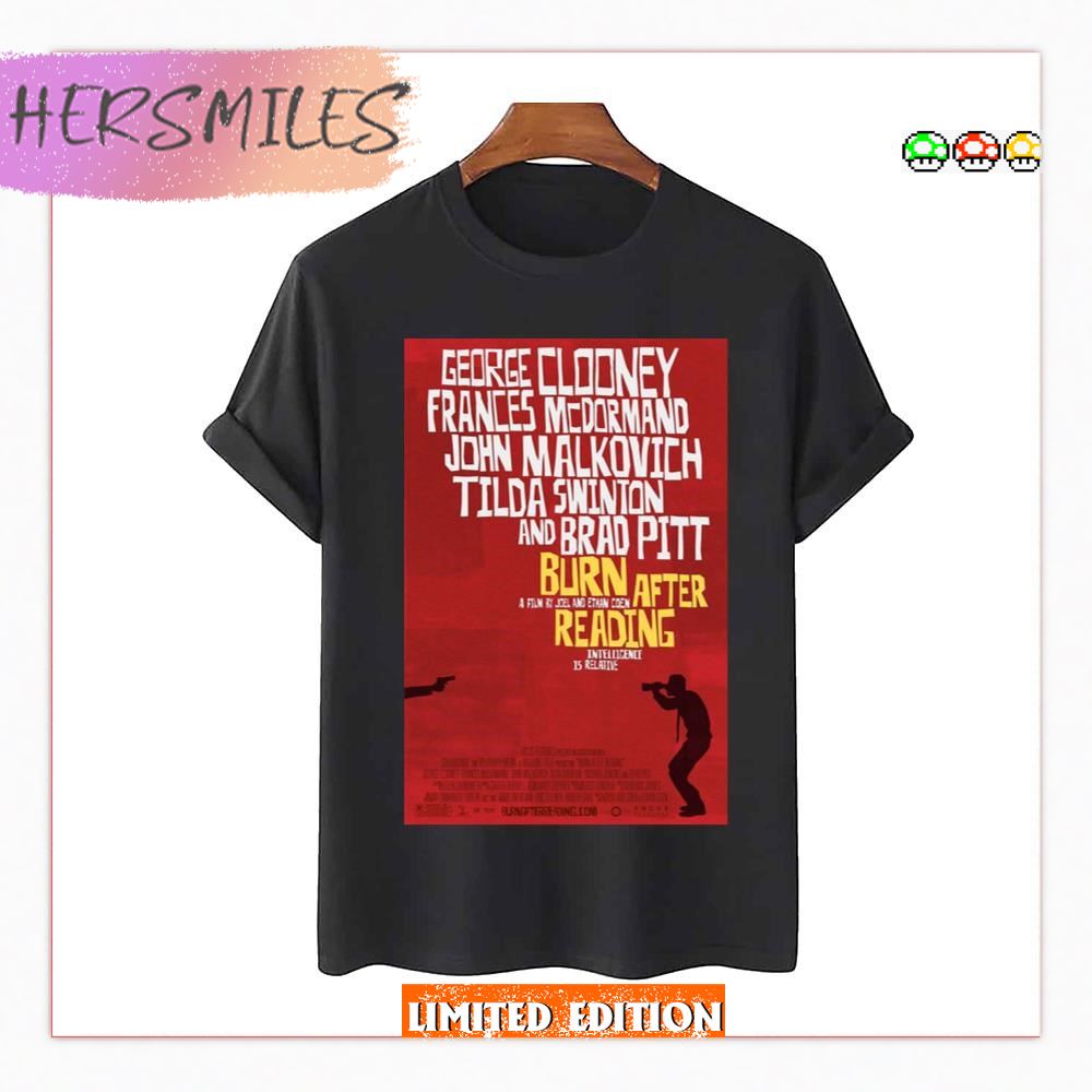 Burn After Reading Movie Red Graphic T-Shirt