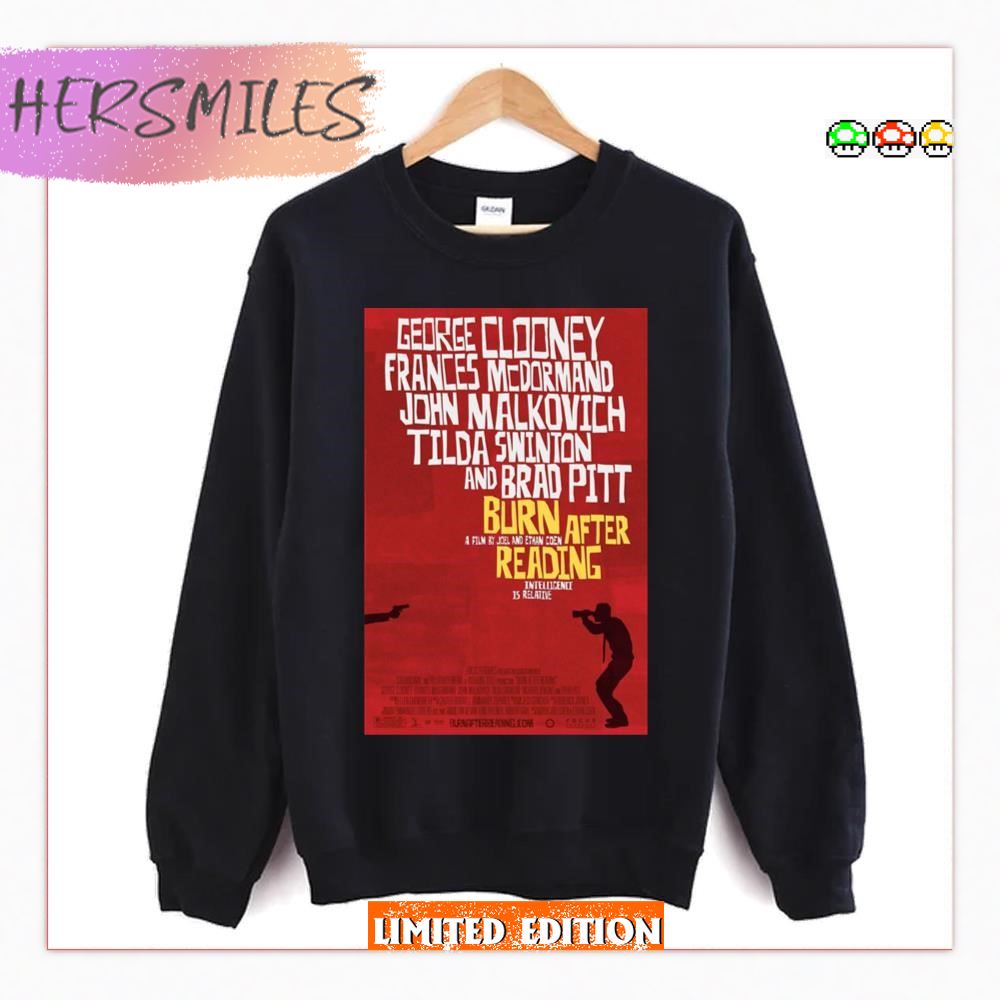 Burn After Reading Movie Red Graphic T-Shirt Burn After Reading Movie Red Graphic T-Shirt