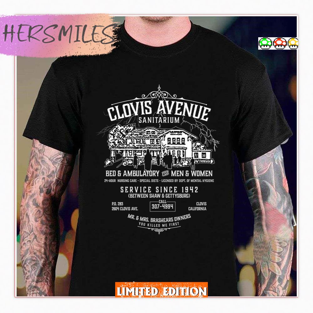 Clovis Avenue Sanitarium Ghost Adventures T-shirt Clovis Avenue Sanitarium Ghost Adventures T-shirt