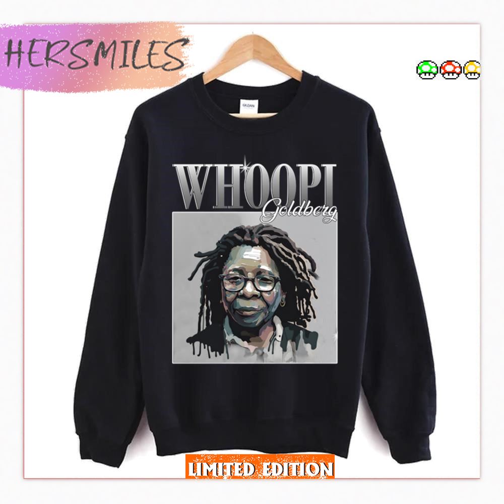 Collage Design Portrait Whoopi Goldberg T-Shirt