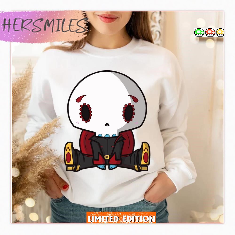 Floral Face Ghost Skylander  T-shirt
