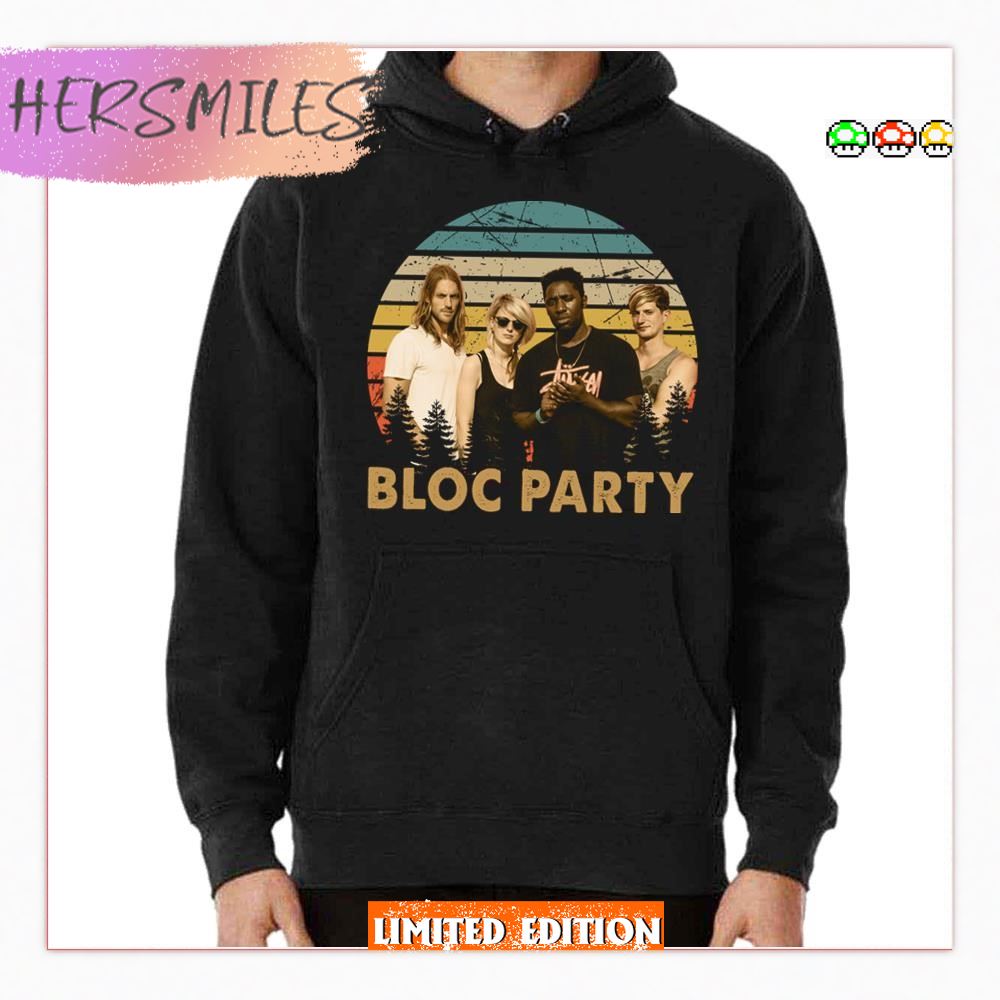 Four Member Graphic Poster Bloc Party  T-shirt