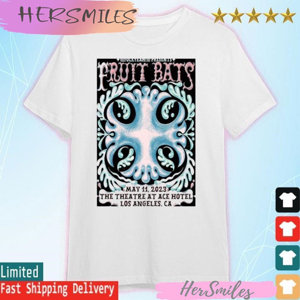 Fruit Bats 2023, May 11th, The Ace Hotel, Los Angeles California T-shirt