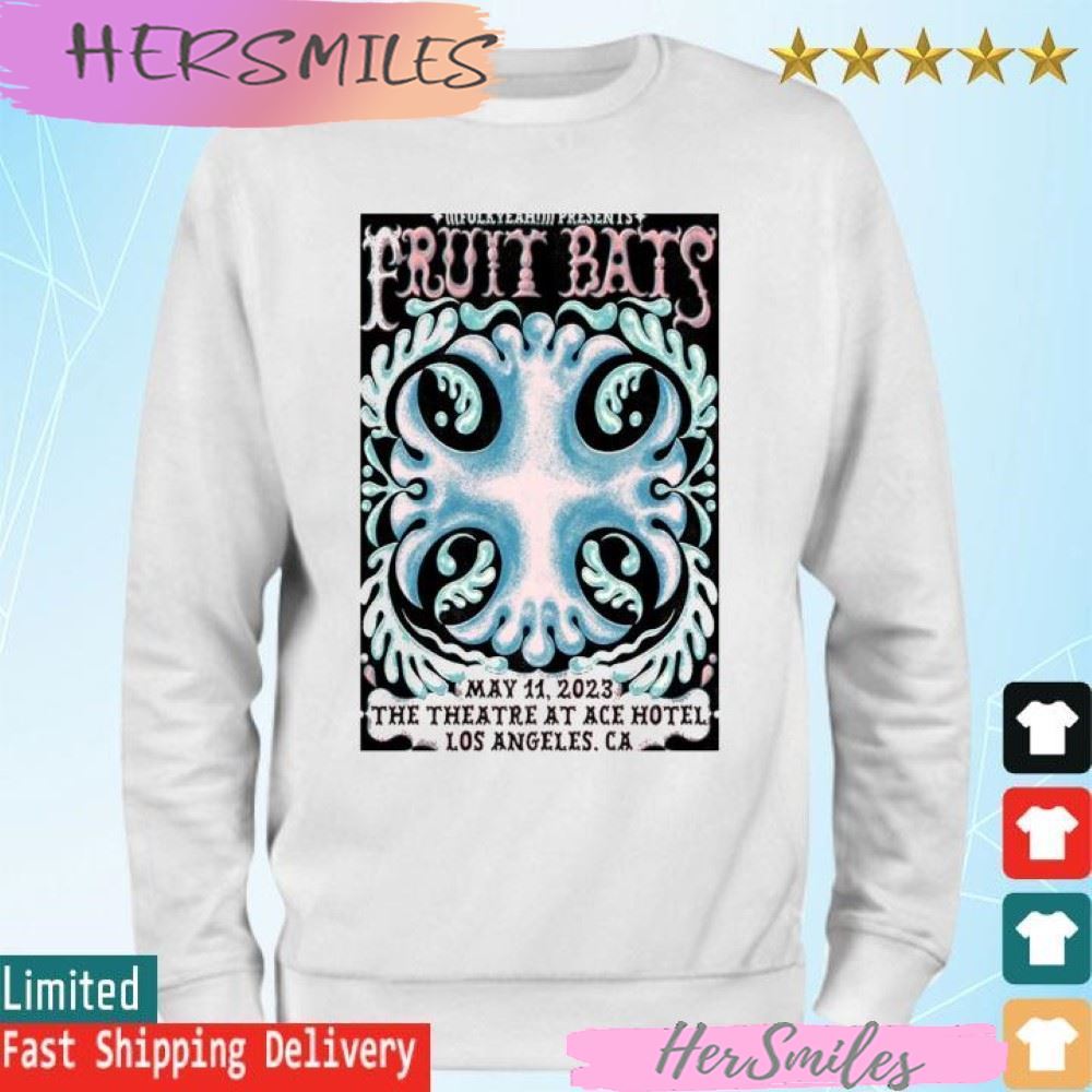 Fruit Bats 2023, May 11th, The Ace Hotel, Los Angeles California T-shirt Fruit Bats 2023, May 11th, The Ace Hotel, Los Angeles California T-shirt