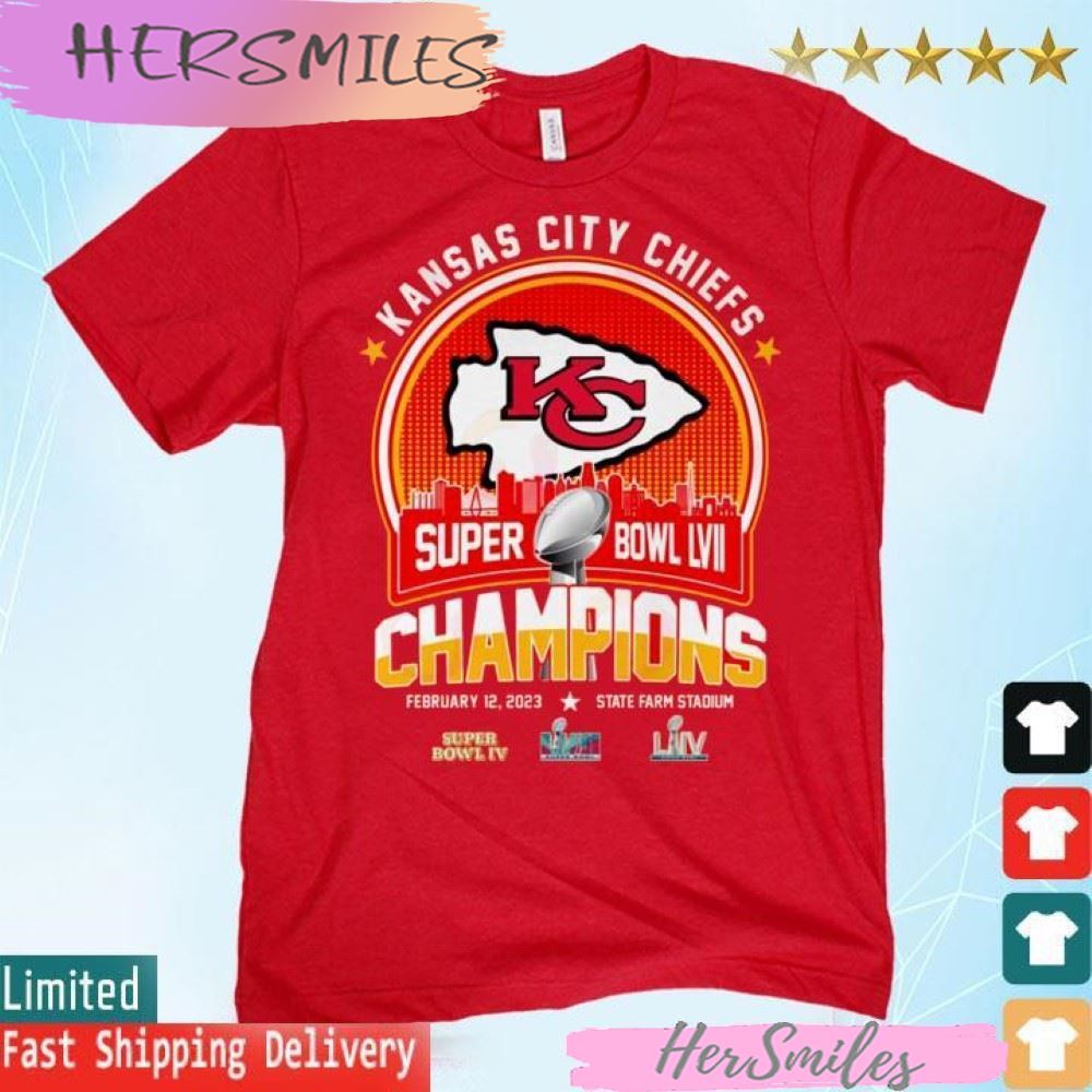 Funny KC Chiefs Super Bowl LVII Champions 2023 State Farm Stadium T-shirt