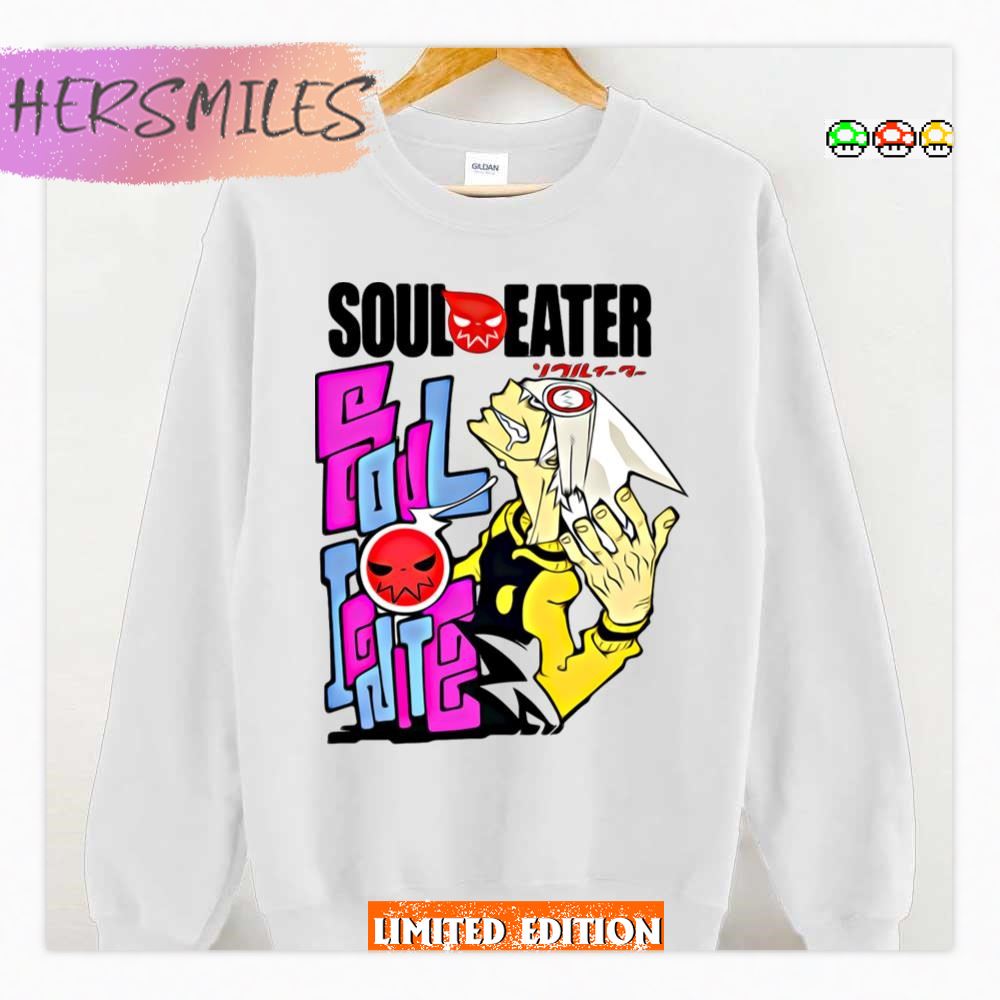 Graphic Adventure Anime Soul Eater Movie Character Evans  T-shirt