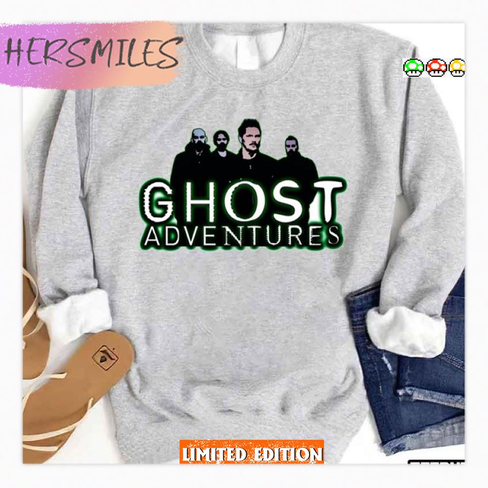 Green Neon Design Ghost Adventures T-shirt