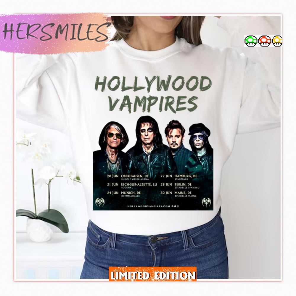 Hollywood Vampires 2023 New Tour  T-shirt