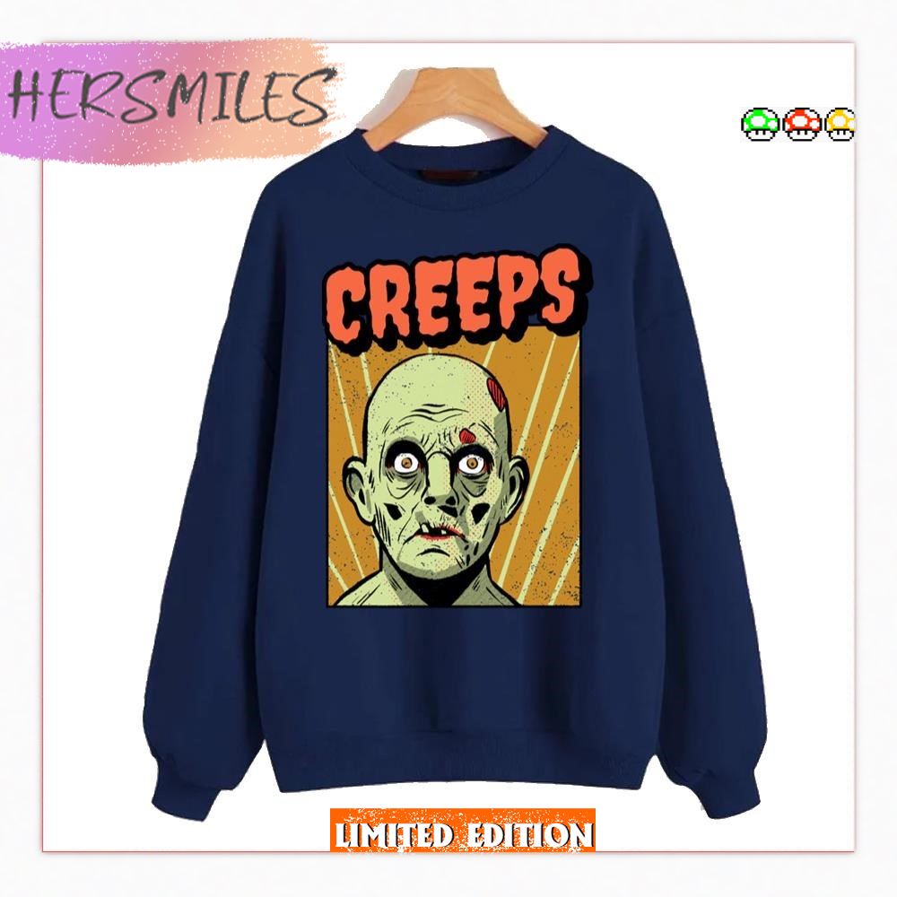 Horror Zombie Candlemas Poetic Creeps Typography T-Shirt
