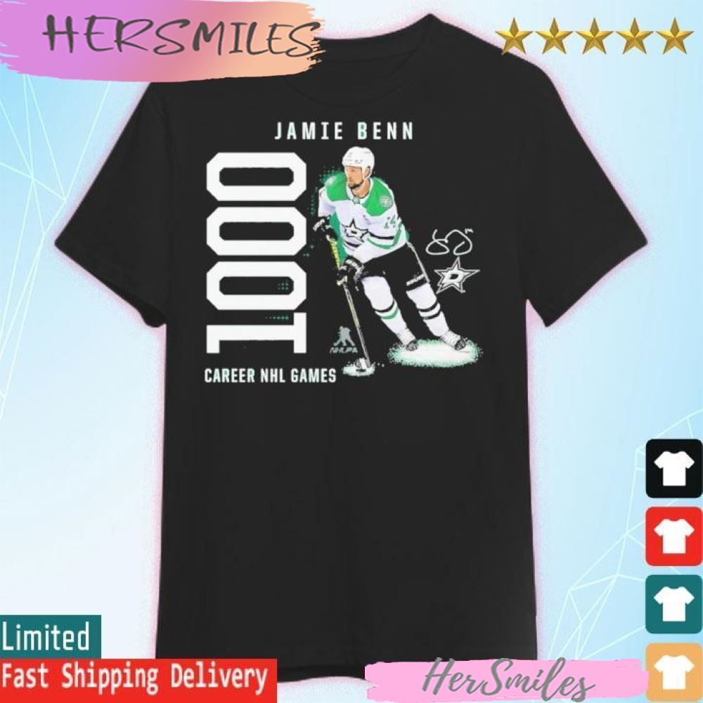 Jamie Benn Dallas Stars 1,000 Career Games T-shirt