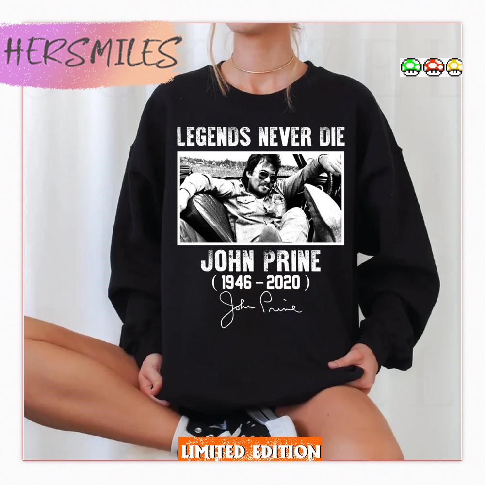 John Prine Signature Legends Never Die T-Shirt