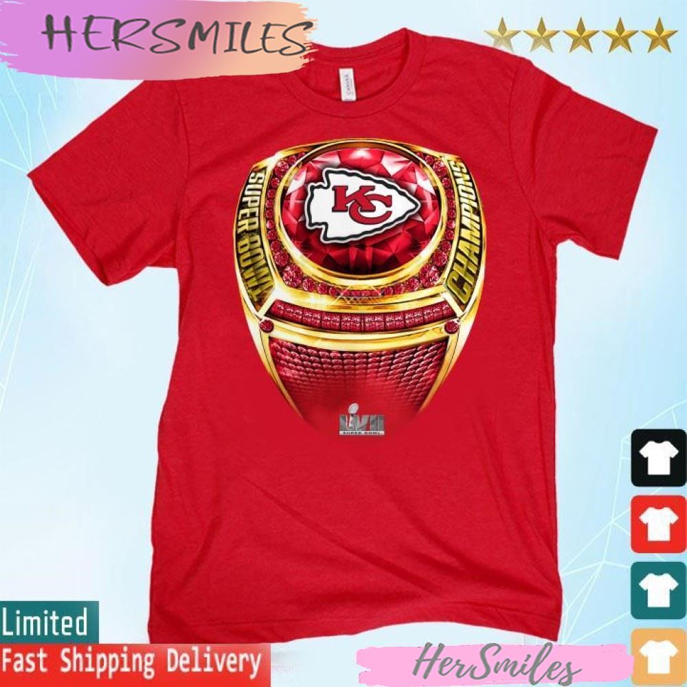 Kansas City Chiefs Super Bowl LVII Champions Ring red T-shirt