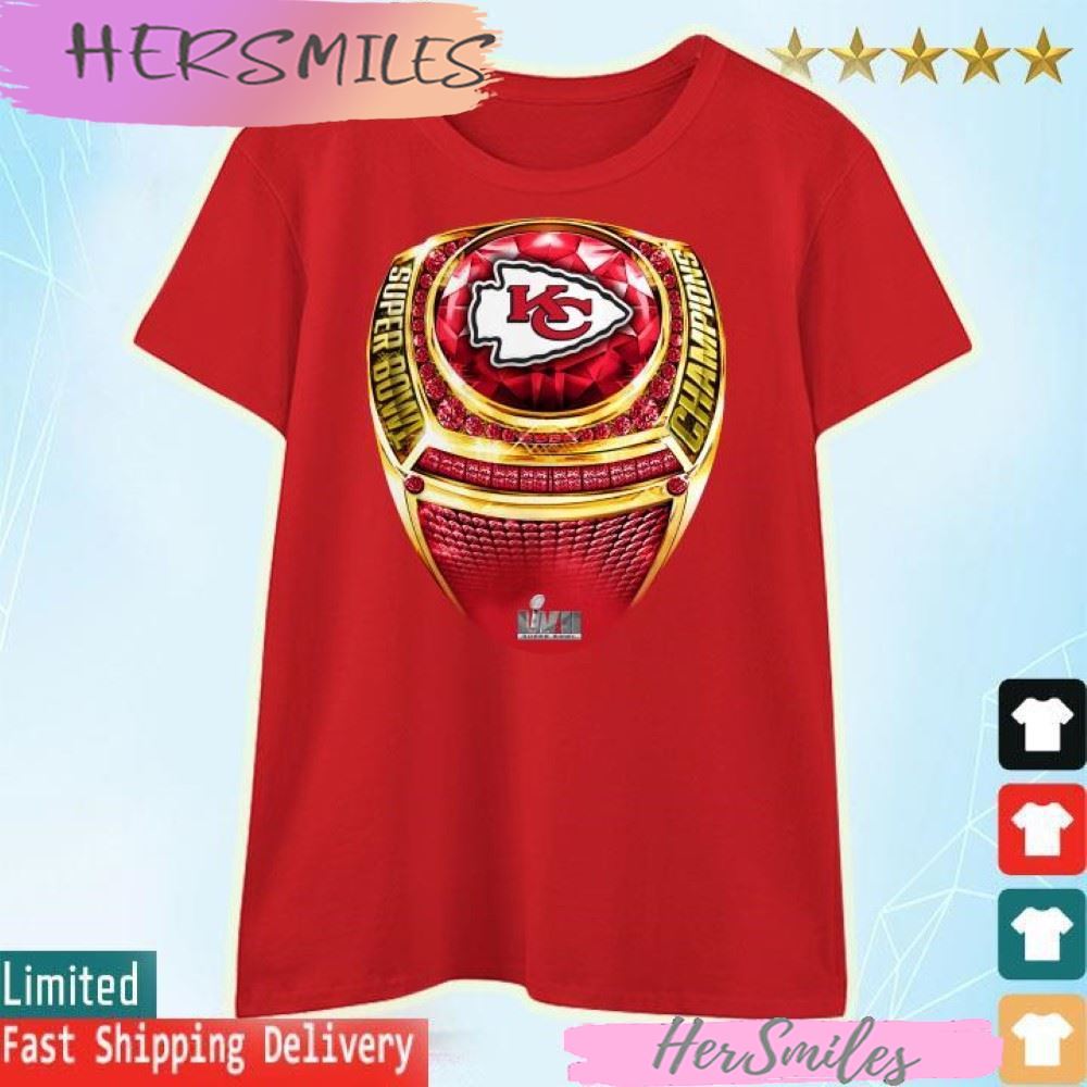 Kansas City Chiefs Super Bowl LVII Champions Ring red T-shirt