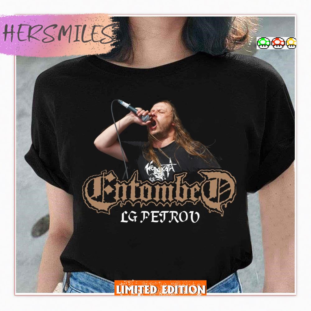 L G Petrov Entombed Gods Of Grind  T-shirt