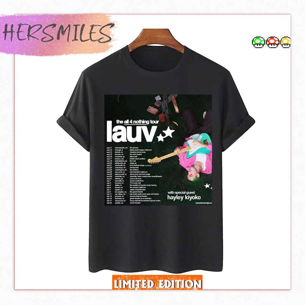 Lauv The All For 4 Nothing Date 2023 New Tour  T-shirt