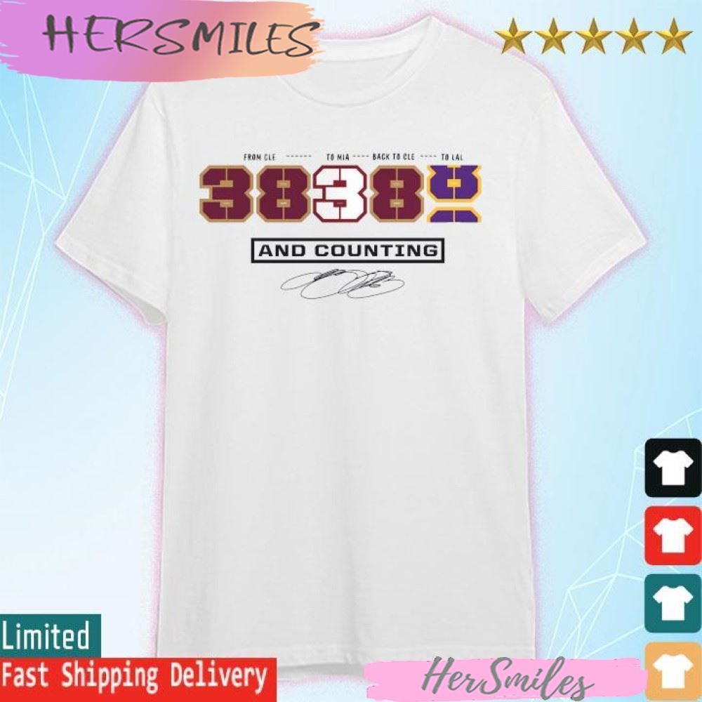 LeBron James NBA All-Time Scoring Record Split Points T-shirt