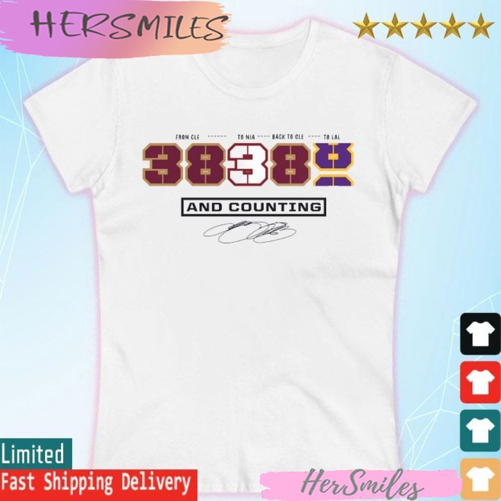 LeBron James NBA All-Time Scoring Record Split Points T-shirt LeBron James NBA All-Time Scoring Record Split Points T-shirt