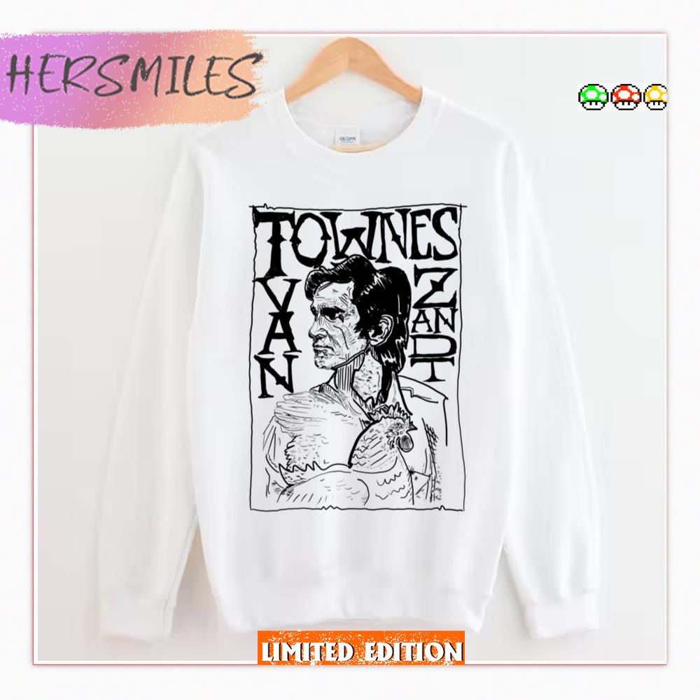 Line Drawing Townes Van Zandt HoodieT-Shirt