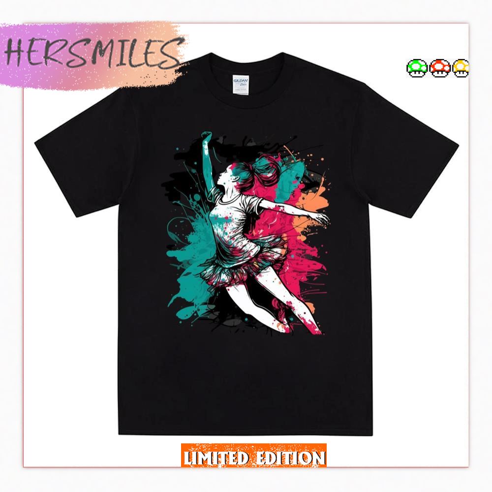 Ljeana Cartoon Design Ballet T-shirt