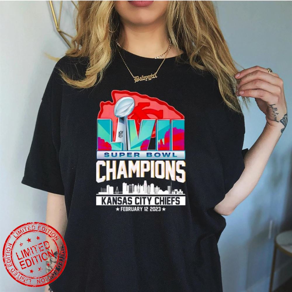 LviI super bowl champions Kansas city Chiefs february city 12 2023 T-Shirt LviI super bowl champions Kansas city Chiefs february city 12 2023 T-Shirt
