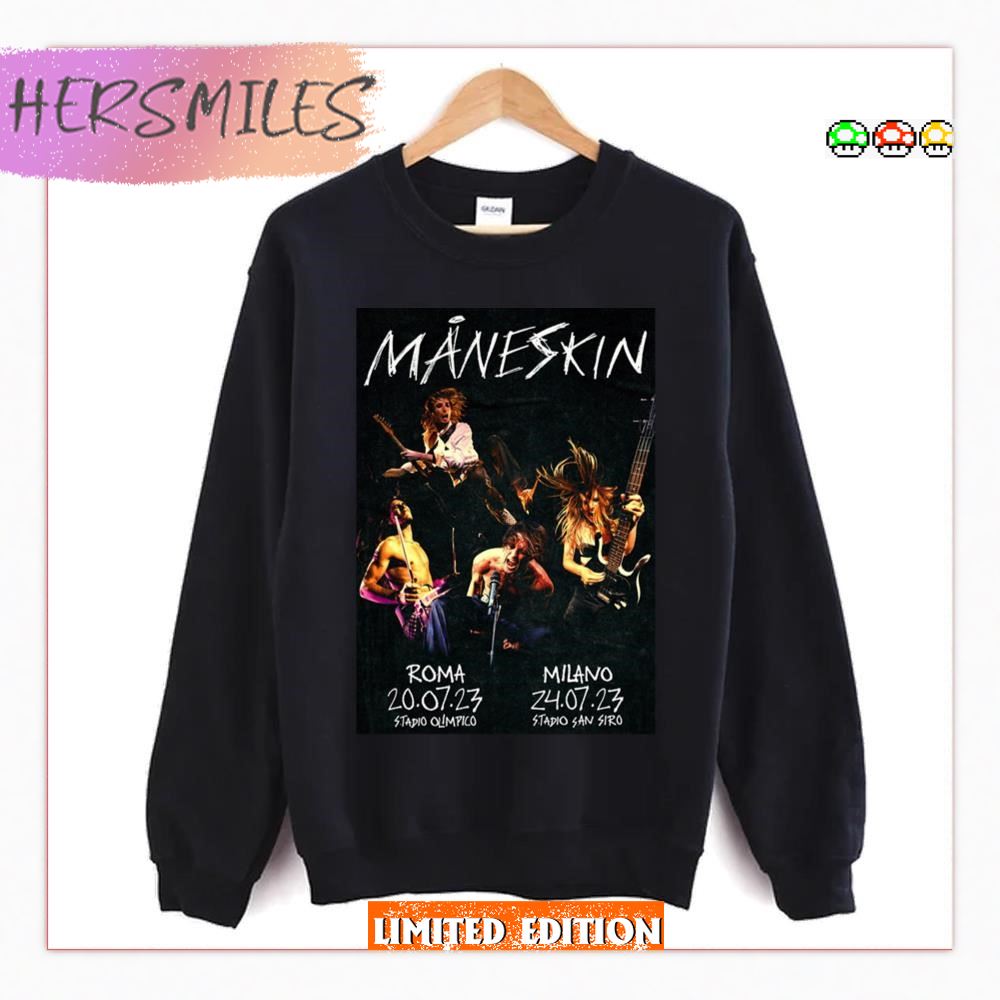 Maneskin Stadi Setlist 2023 New Tour T-shirt Maneskin Stadi Setlist 2023 New Tour T-shirt