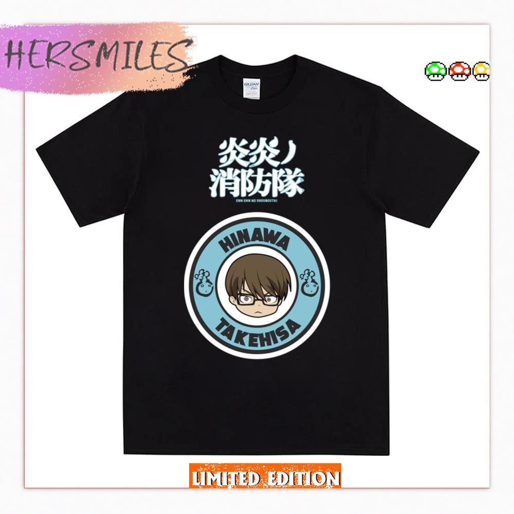 Manga Design Fire Force Takehisa Hinawa Chibi T-shirt