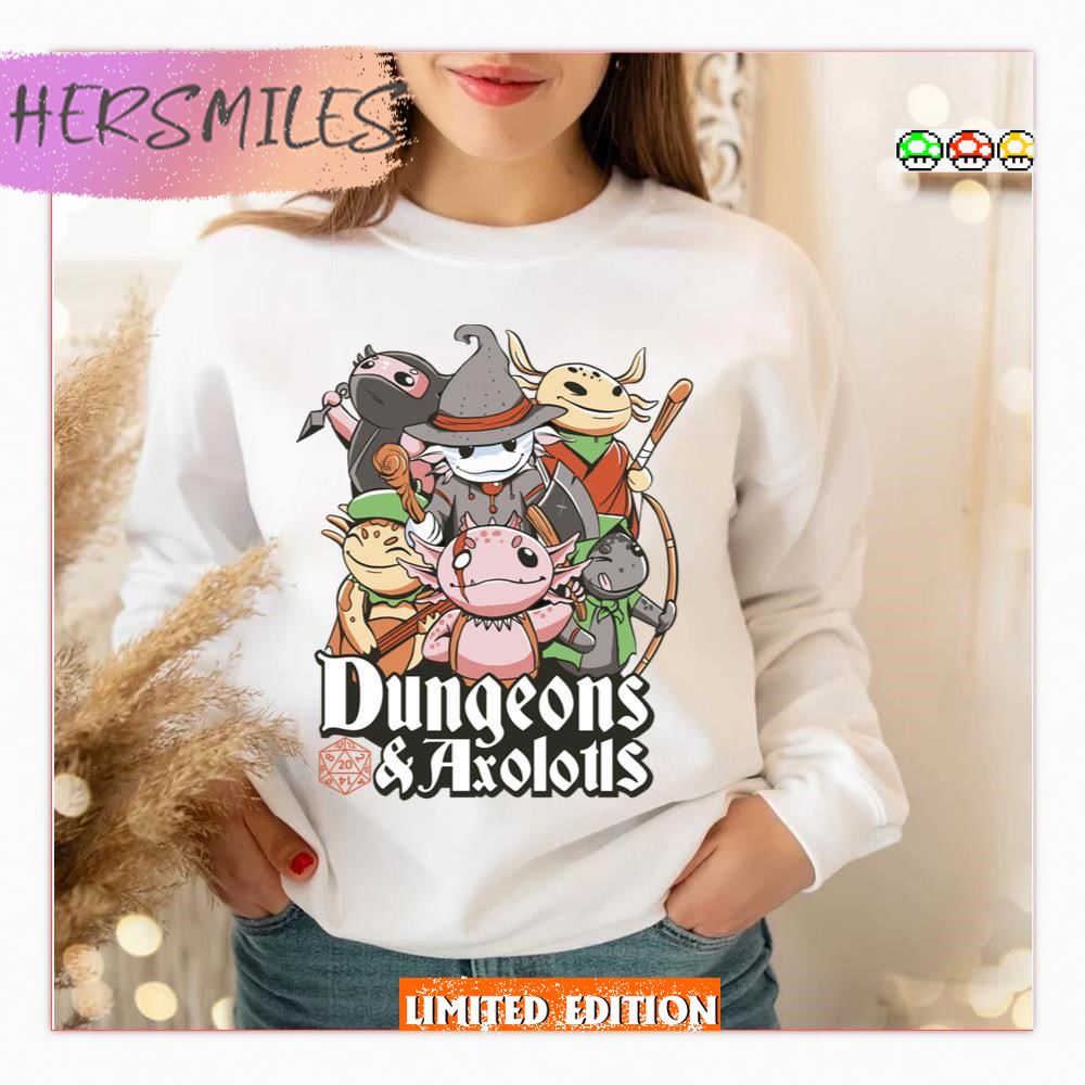 Meowster Dungeons And Axolotls  T-shirt