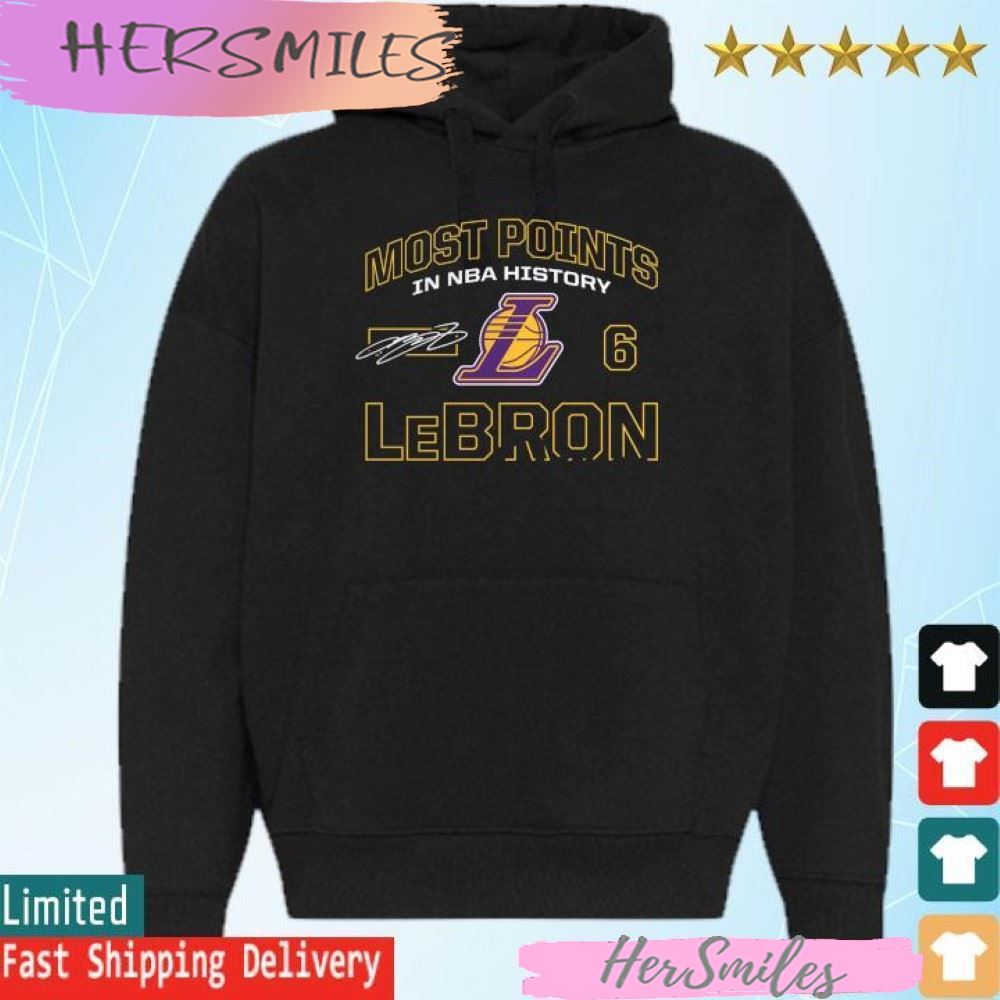 Most Points in NBA History LeBron James Los Angeles Lakers T-shirt