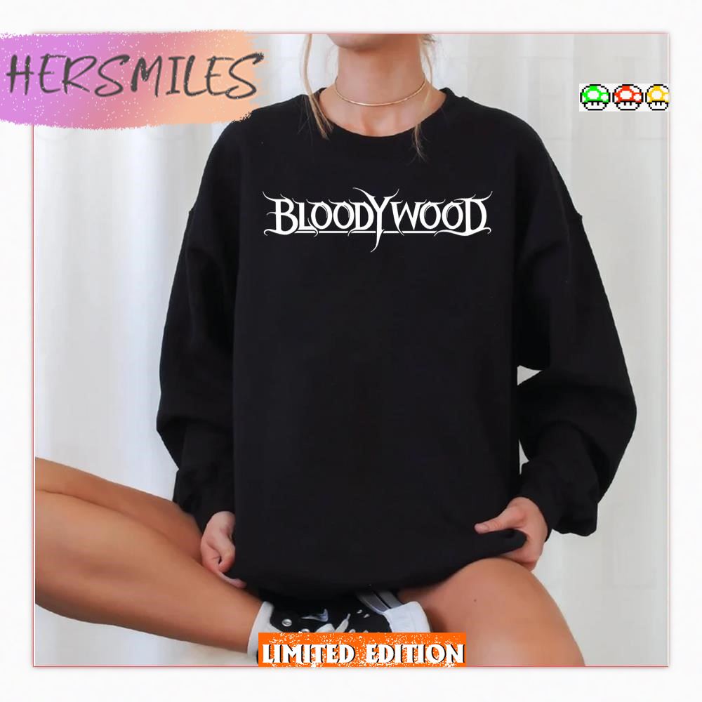 New White Logo Bloodywood  T-shirt