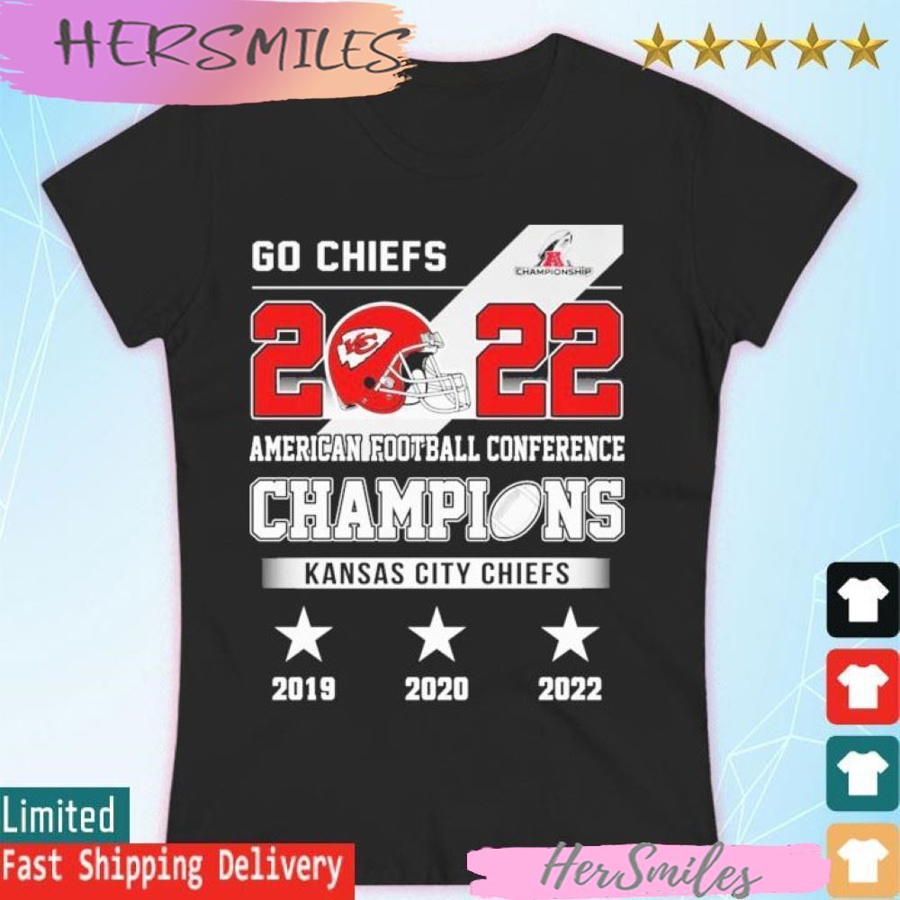 Official Go Chiefs 2022 American Football Conference Champions Kansas City Chiefs 2019-2022 T-shirt Official Go Chiefs 2022 American Football Conference Champions Kansas City Chiefs 2019-2022 T-shirt