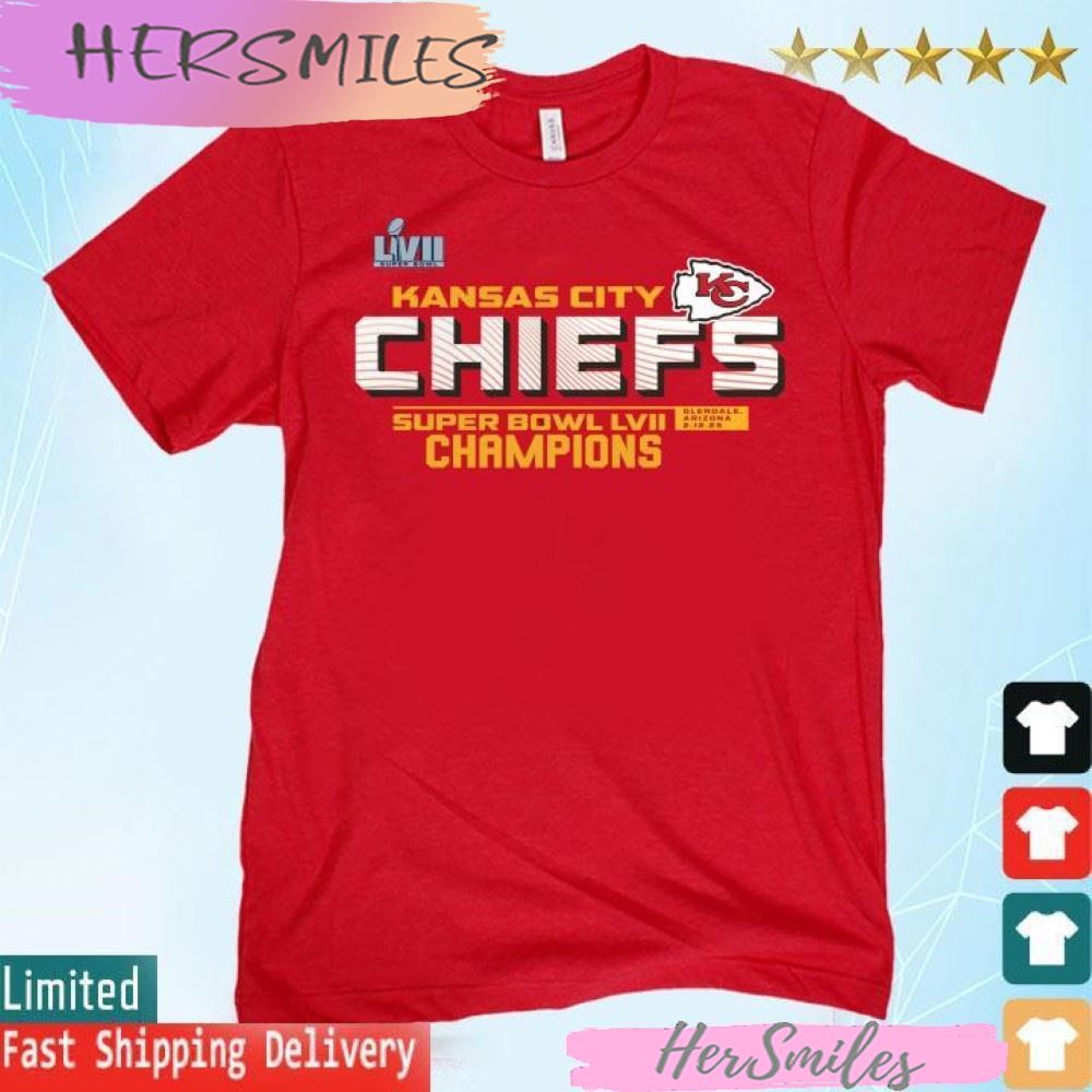 Original Kansas City Chiefs Super Bowl LVII Champions Vivid Striations T-shirt