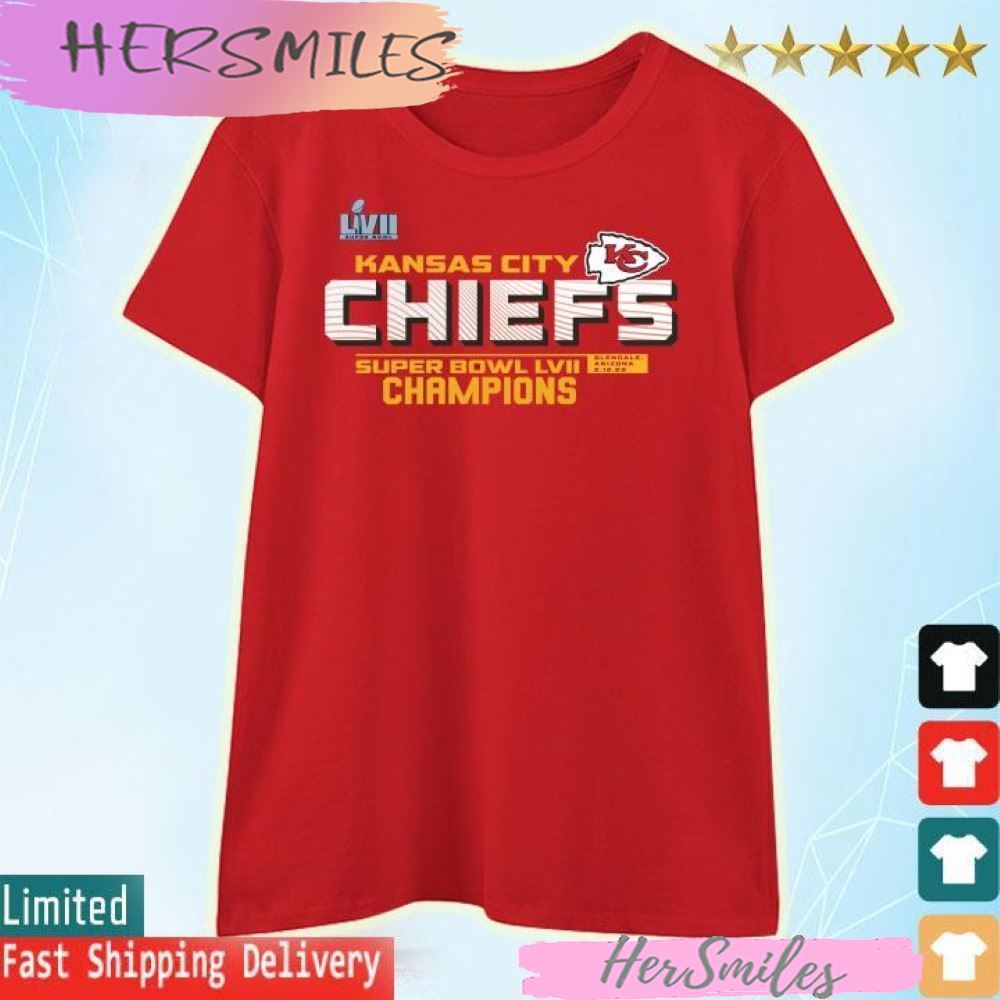 Original Kansas City Chiefs Super Bowl LVII Champions Vivid Striations T-shirt