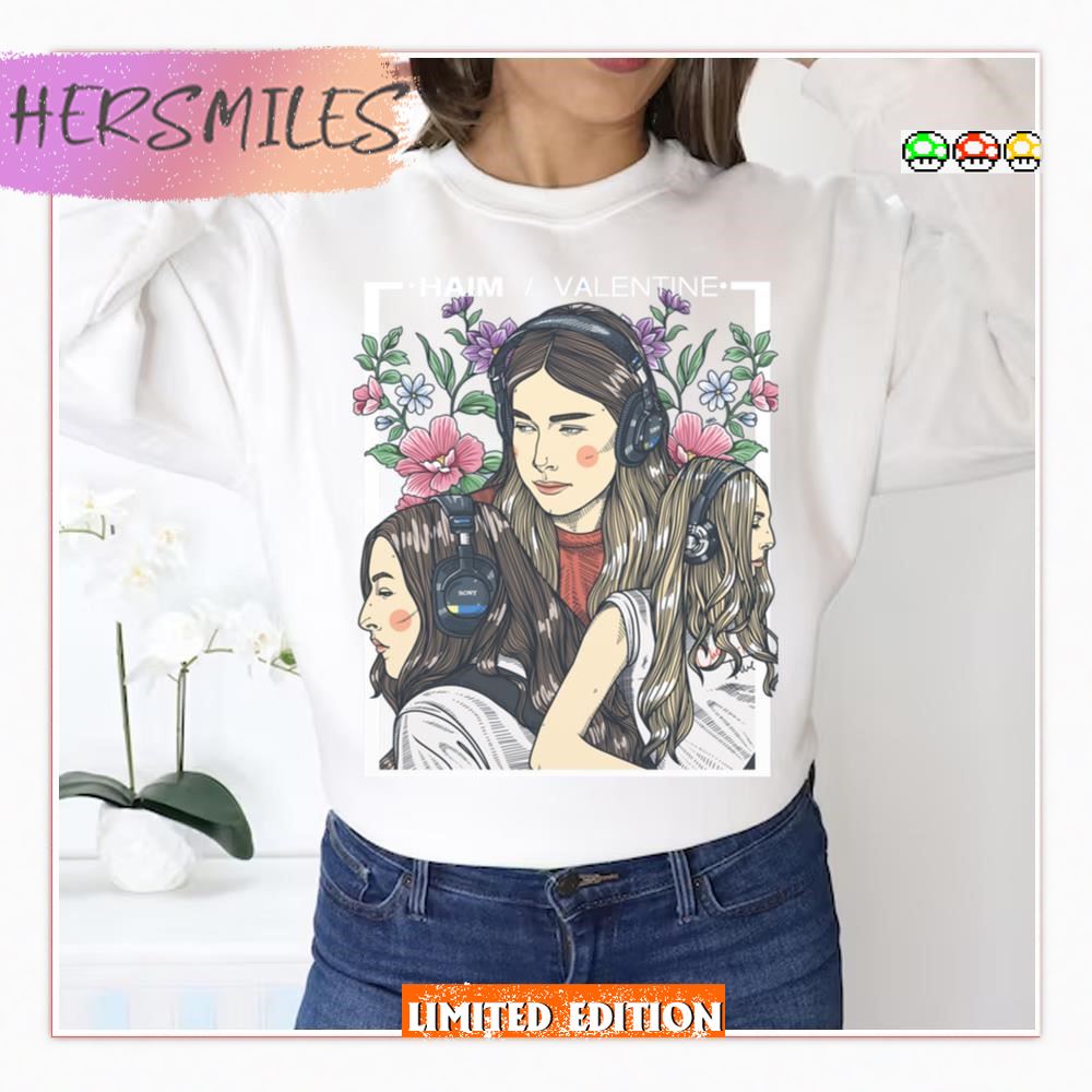Original The Haim Valentine 2023 New Tour T-shirt