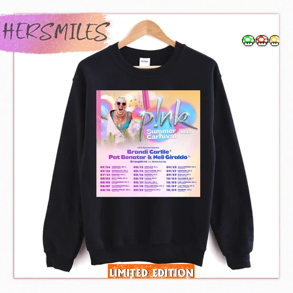 Pink Summer Carnival Dates 2023 New Tour T-shirt Pink Summer Carnival Dates 2023 New Tour T-shirt
