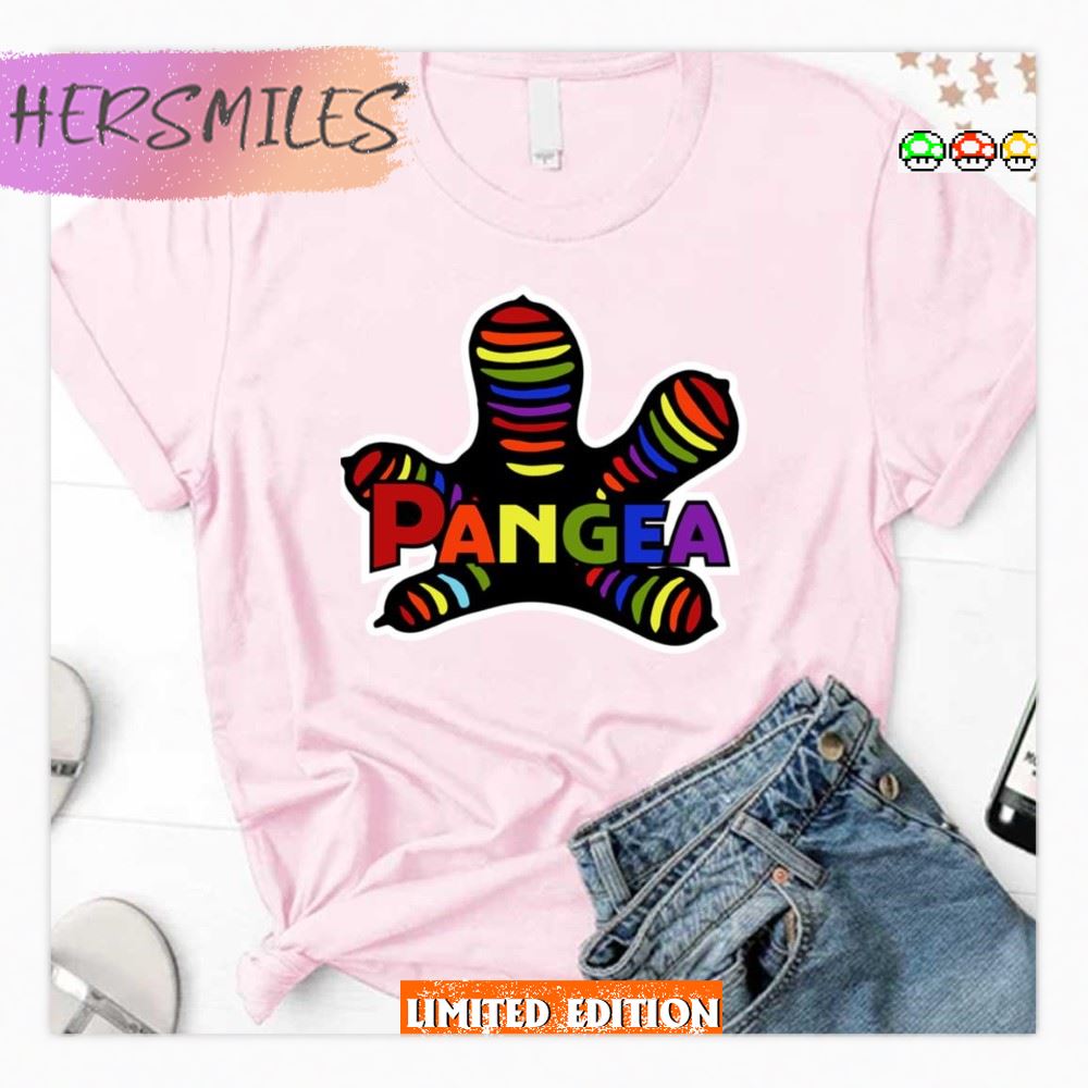 Rainbow Pangea Foot Logo Crested Gecko  T-shirt