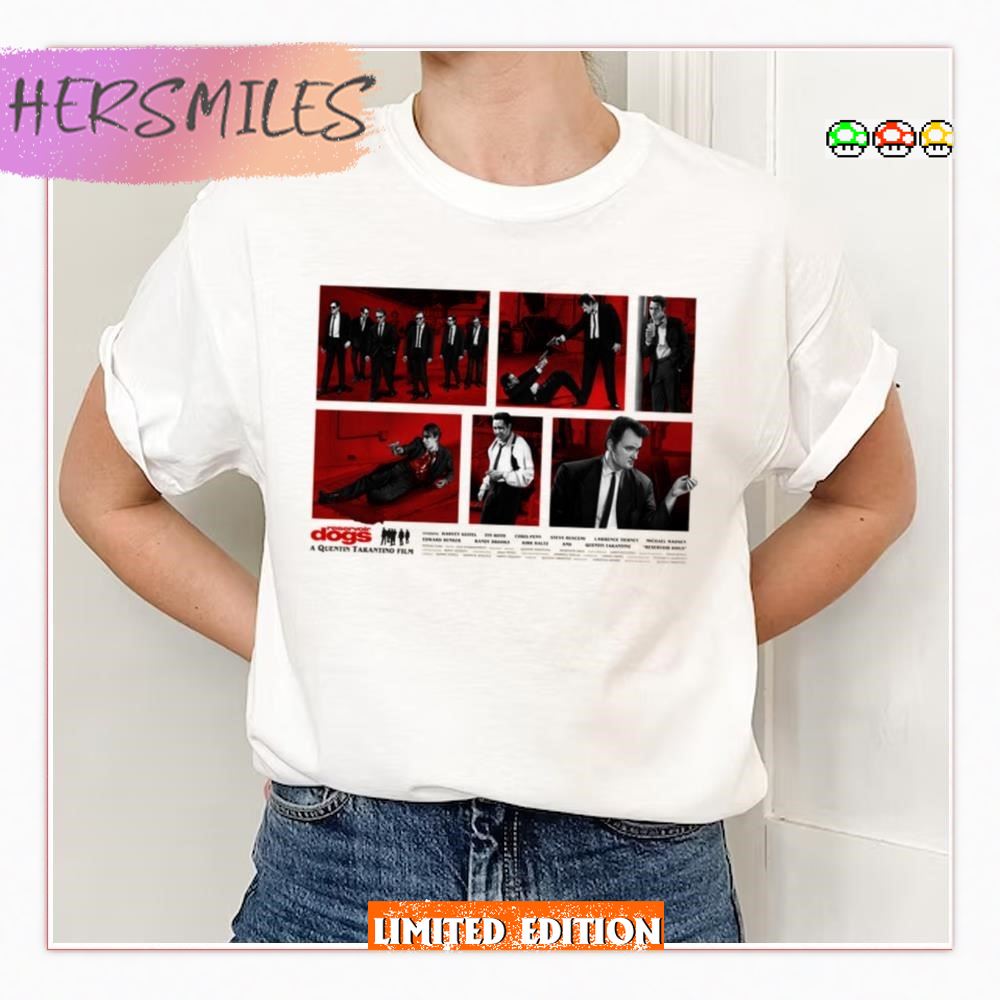 Red Collage Art Reservoir Dogs Movie T-Shirt Red Collage Art Reservoir Dogs Movie T-Shirt