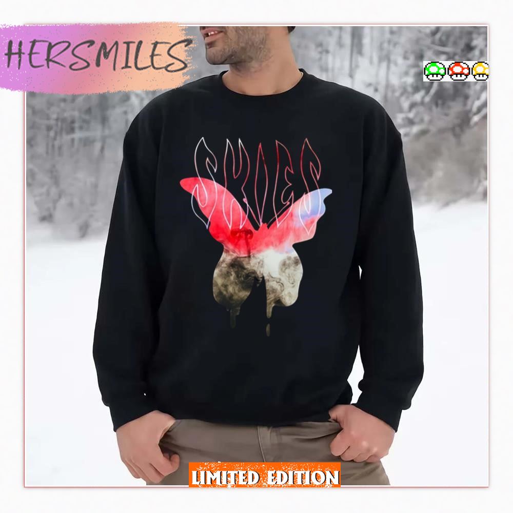 Red Roses Butterfly Smoke Lil Skies T-shirt
