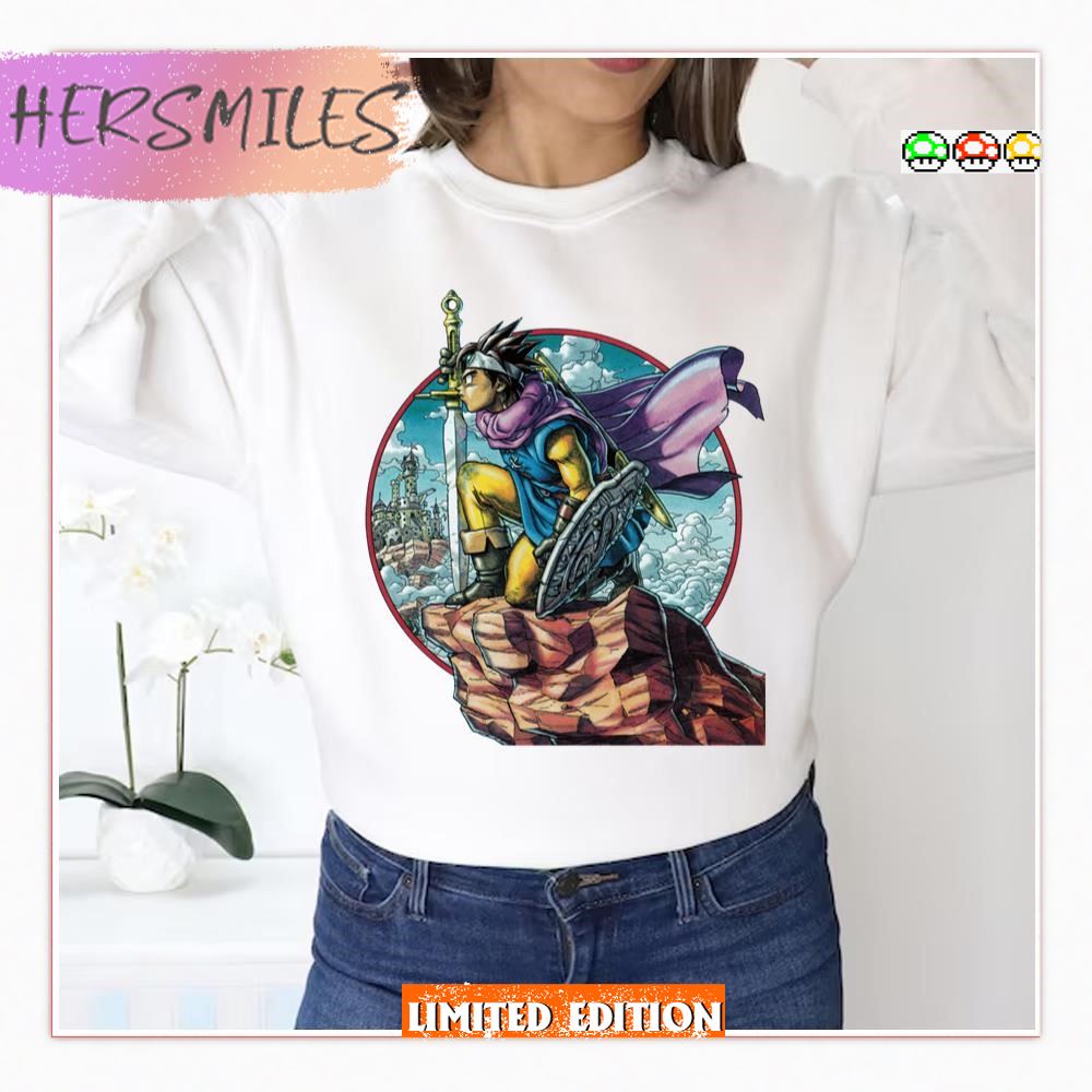 Retro 90s Cartoon Erdrick Dragon Quest Iii T-shirt