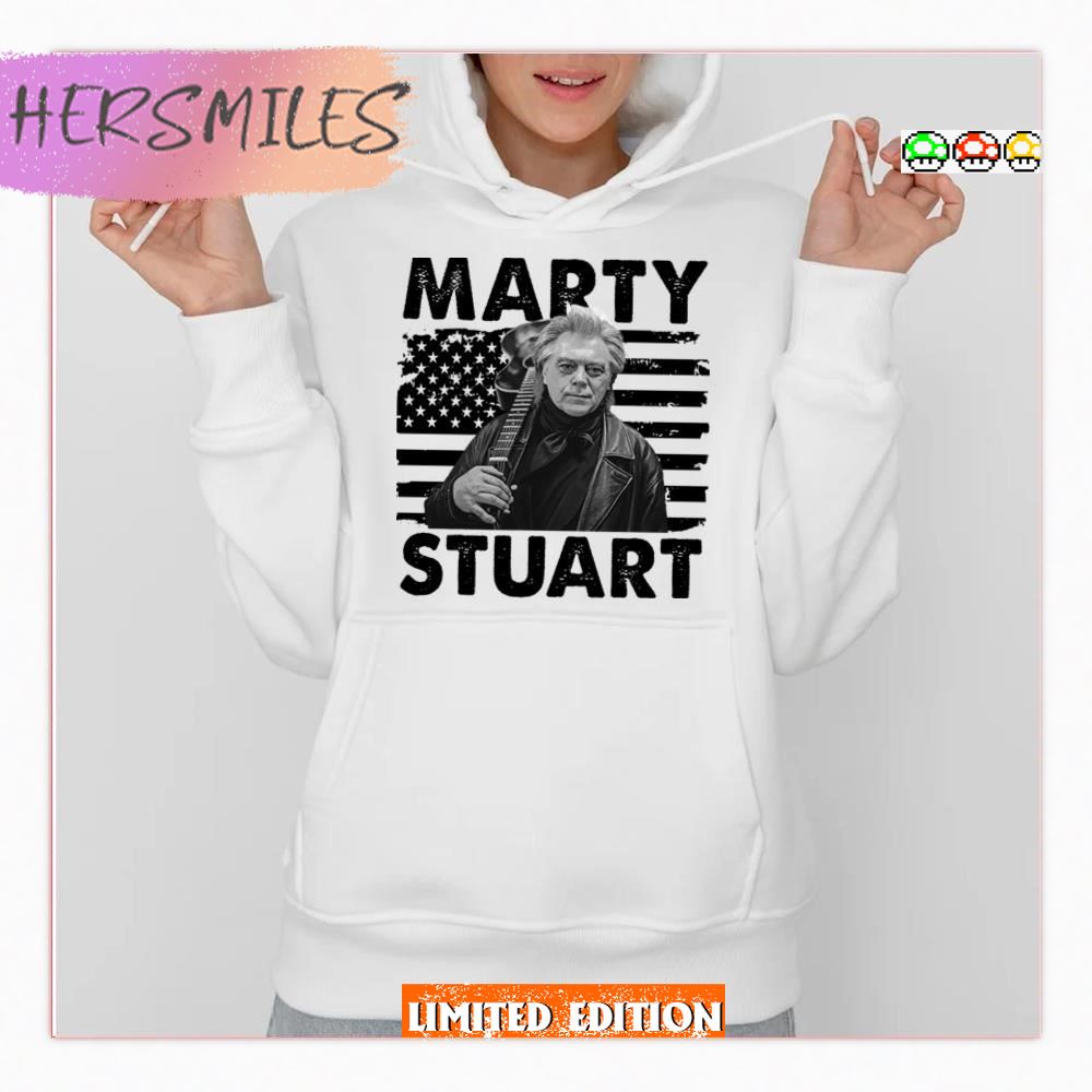 Retro American Flag Marty Stuart Same Old Train HoodieT-Shirt