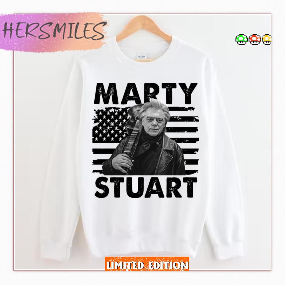 Retro American Flag Marty Stuart Same Old Train HoodieT-Shirt
