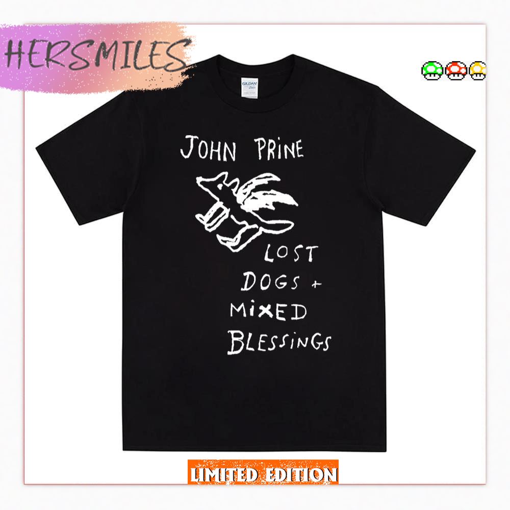 Retro John Prine Lost Dogs And Mixed Blessings T-Shirt
