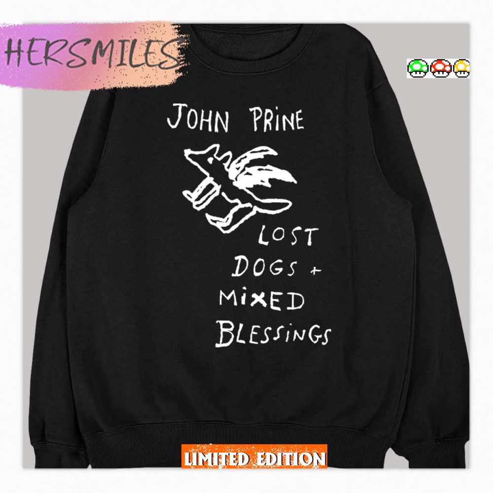 Retro John Prine Lost Dogs And Mixed Blessings T-Shirt